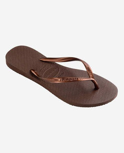 Havaianas Slim - Dark brown metal