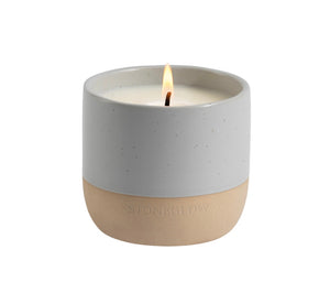 Stoneglow Elements - Air - Wild Mint & Bergamot - Scented Soy Wax Ceramic Candle Tumbler (68x75mm) - Grey