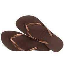 Load image into Gallery viewer, Havaianas Slim - Dark brown metal
