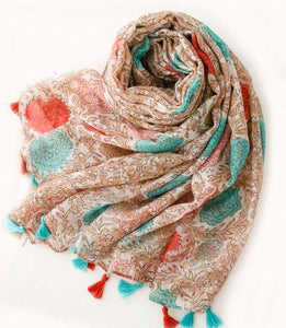 Viscose tassle scarves - selection