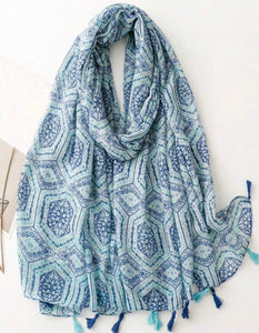 Viscose tassle scarves - selection