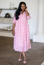 Load image into Gallery viewer, Mastik Peasant dress - Pink floral
