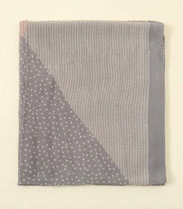 Crinkle scarf - pink / grey