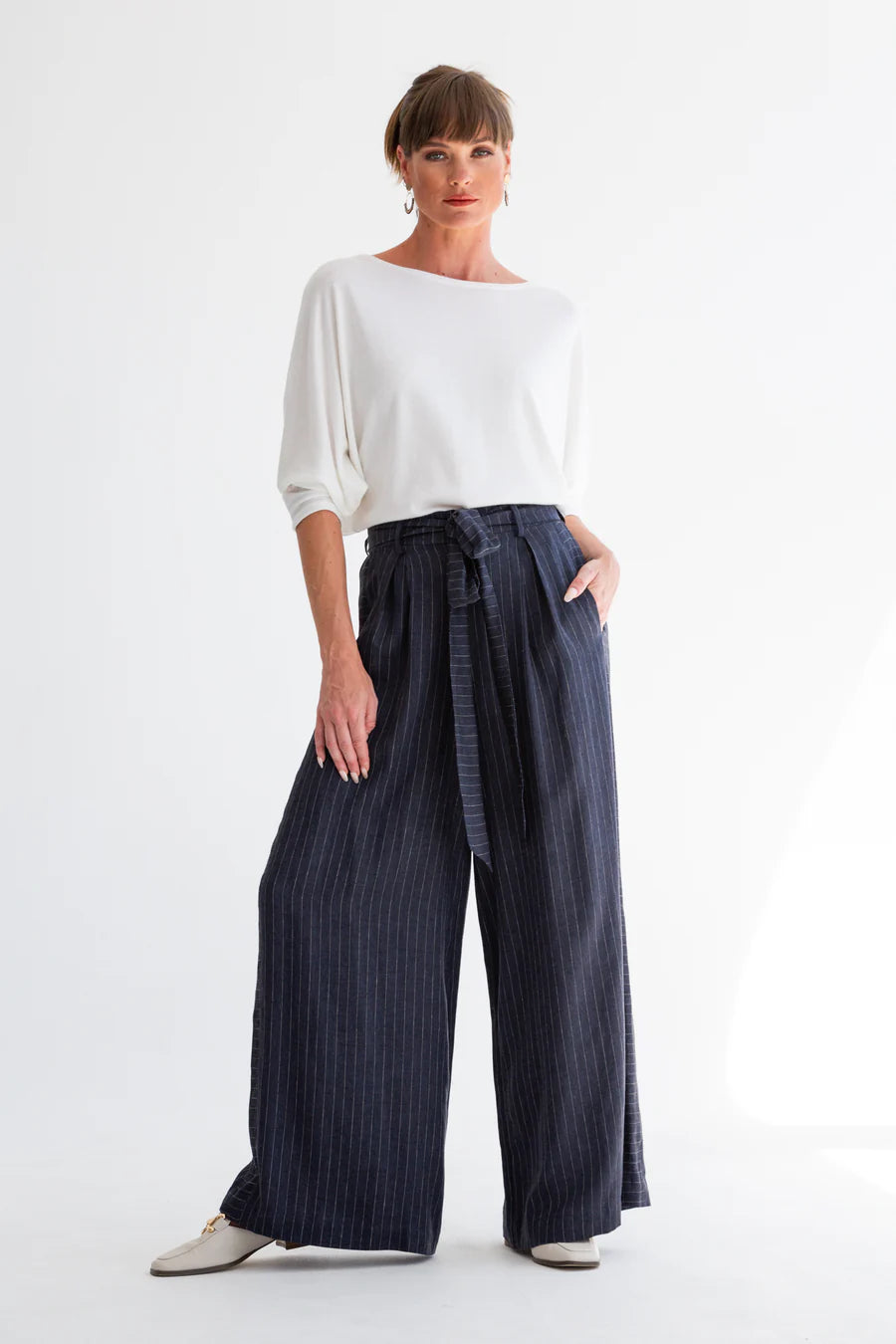 LOUISE PANTS DENIM STRIPE