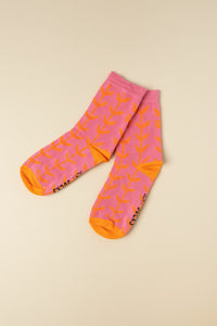 ‘Orla Hot Pink’ Bamboo Socks (4-7)