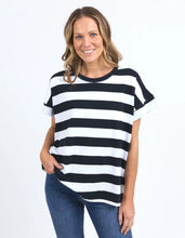 Load image into Gallery viewer, Mckinley Tee - Navy &amp; White Stripe
