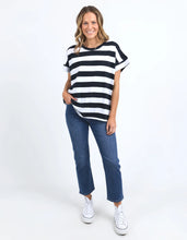 Load image into Gallery viewer, Mckinley Tee - Navy &amp; White Stripe
