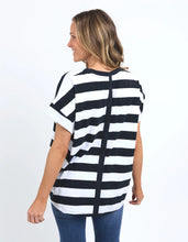 Load image into Gallery viewer, Mckinley Tee - Navy &amp; White Stripe
