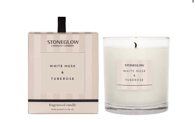 Stoneglow Modern Classic - White Musk & Tuberose Scented Candle